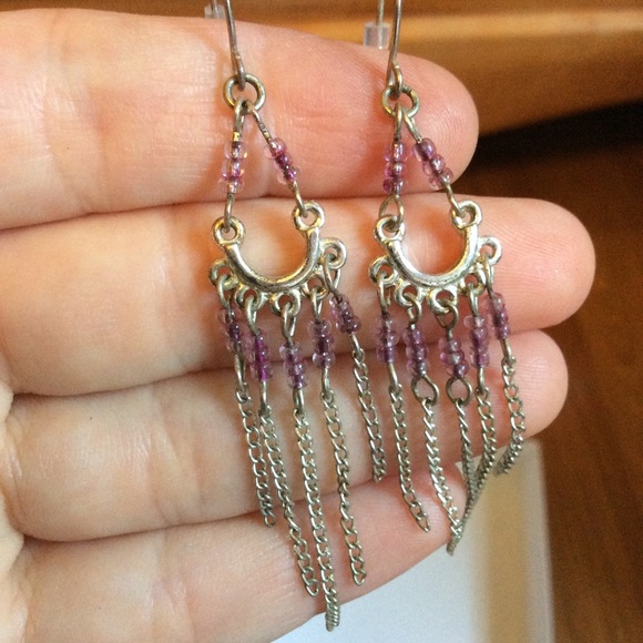Pink Dangle and Stud Earring Set - Picture 2 of 7